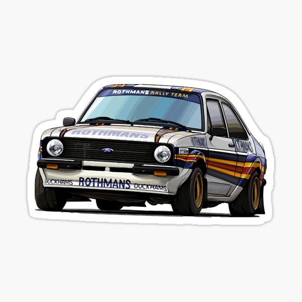 Mk2 Escort Rothmans Rally  Car Sticker Wall Art Boys Bedroom Garage 