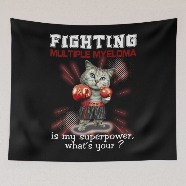 Item preview, Funny Cat Fighting Multiple Myeloma Is My Superpower What's Your designed and sold by Kohend.