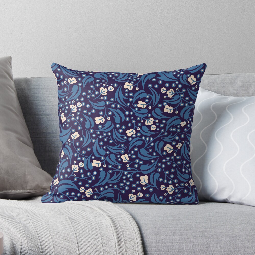 Starlit Forest Floor Throw Pillow