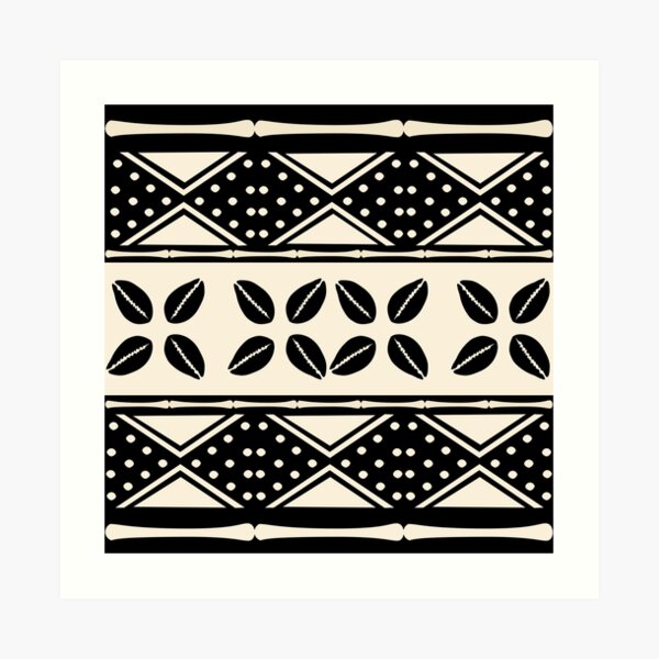 African Mud Cloth Pattern Art Print