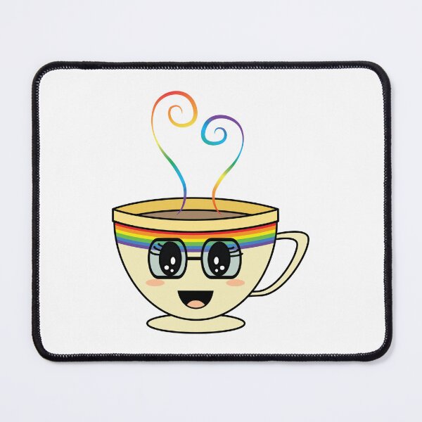 Item preview, Equalitea Rainbow Flag Pride w/ lashes and tall glasses designed and sold by qteapiecastle.