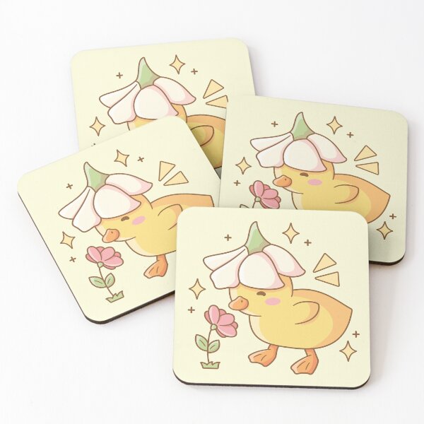 Item preview, Cute Duckling with White Flower Hat designed and sold by LuYukari.
