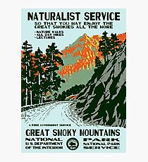 Vintage Travel Poster - Great Smoky Mountains National Park Photographic Print