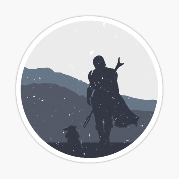 mando et l'enfant Sticker