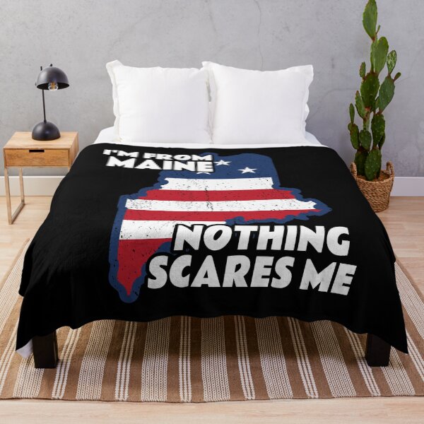 Item preview, Distressed I'm From Maine Home State ME Nothing Scares Me design designed and sold by Merchking1.