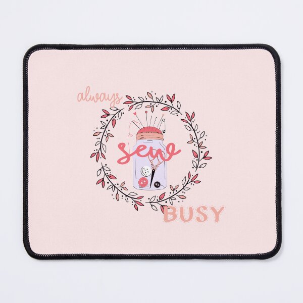 Item preview, Always Sew Busy! On Pink designed and sold by PawsitiveMum.