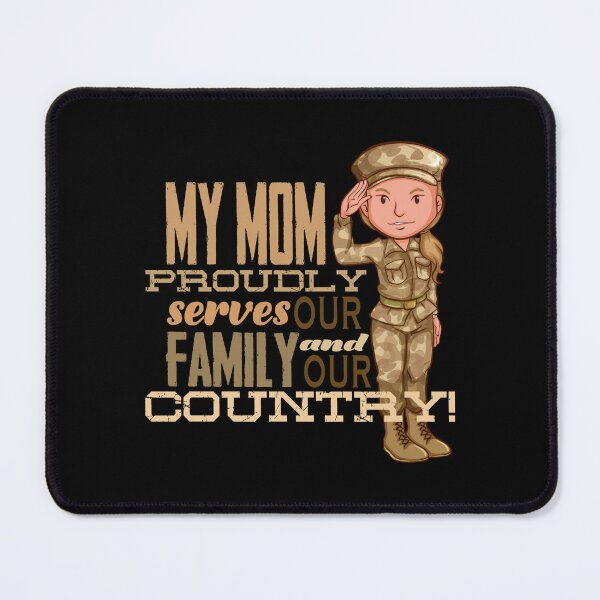 Item preview, My Mom Proudly Serves...! (on Black) designed and sold by PawsitiveMum.