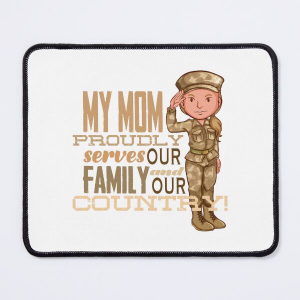 Item preview, My Mom Proudly Serves...! (on White) designed and sold by PawsitiveMum.