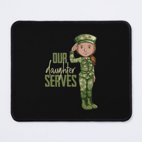 Item preview, Our Daughter Serves! (on Black) designed and sold by PawsitiveMum.