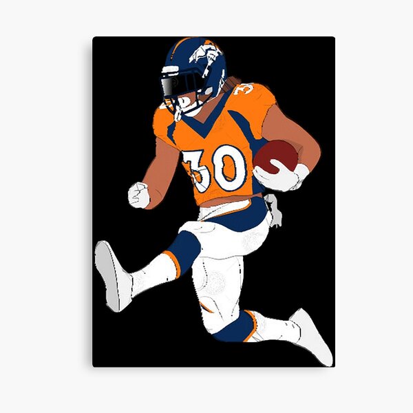 PHILLIP LINDSAY #30 DENVER BRONCOS Art Board Print for Sale by Jasen Black