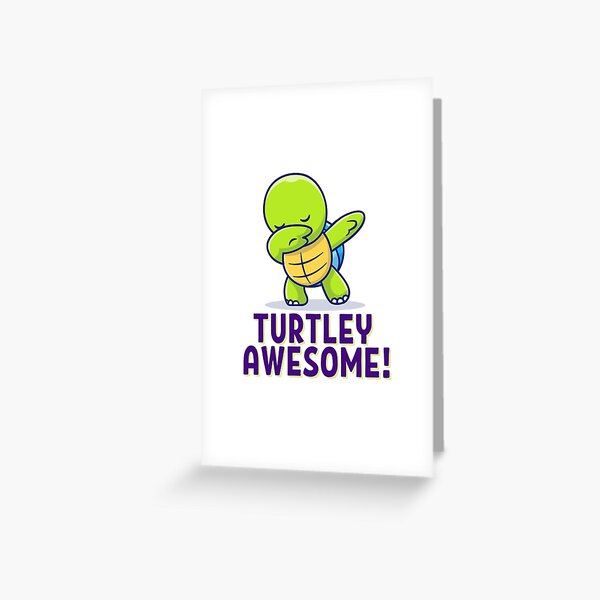 Vista previa del artículo con la obra «Turtley Awesome - Linda tortuga que frota», diseñado y vendido por TrippyHistory.
