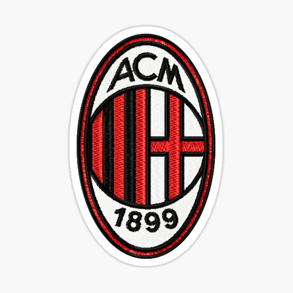Logo im AC Mailand-Stoffstil Sticker