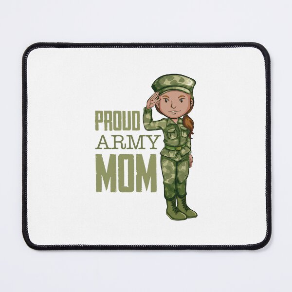 Item preview, Proud Army Mom! (on Green) designed and sold by PawsitiveMum.