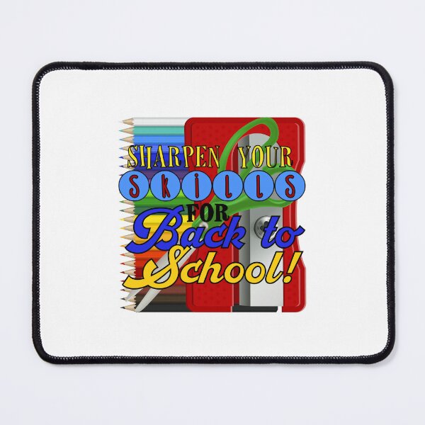 Item preview, Sharpen Your Skills for Back to School! (On Blue) designed and sold by PawsitiveMum.
