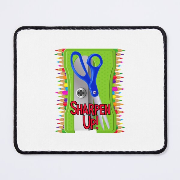 Item preview, Sharpen Up! (Green #2 on Blue) designed and sold by PawsitiveMum.