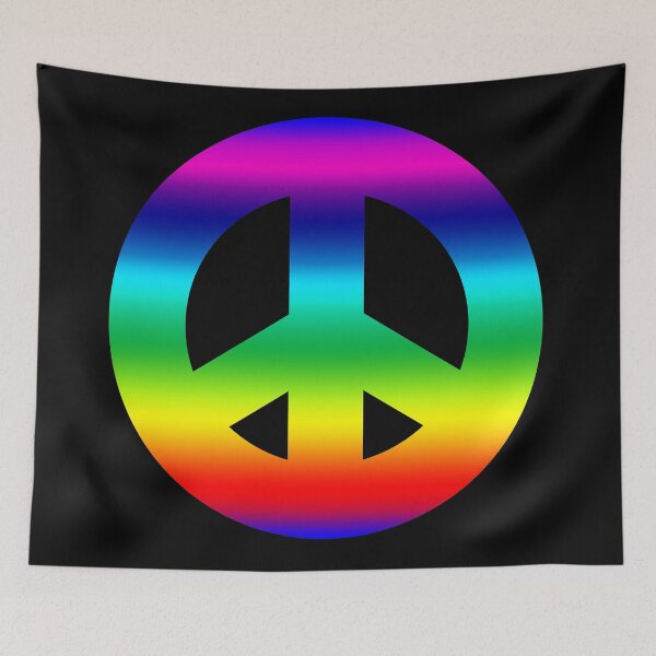 Item preview, RAINBOW PEACE SYMBOL designed and sold by wickedcartoons.