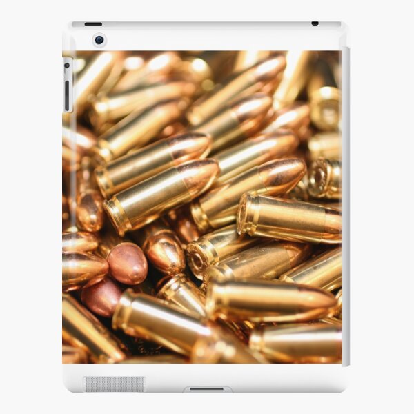 Empty, used, assorted, spent brass bullet casings iPad Case