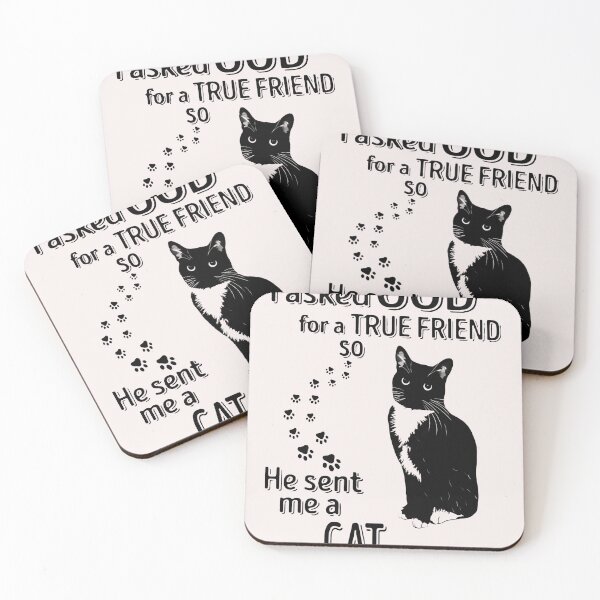 Item preview, I Asked God For A True Friend So He Sent Me A Cat designed and sold by CallieStore.