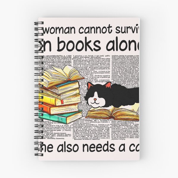 Item preview, a woman cannot survive on books alone sue also needs a cat  designed and sold by CallieStore.