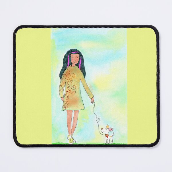 Item preview, On a dogwalk with Eva designed and sold by Mahli's  Artful Whimsy.