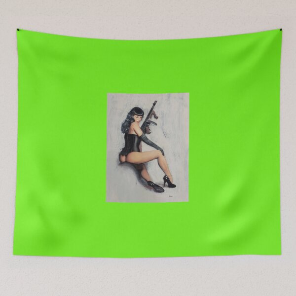 Item preview, Bettie Page Tommy Gun  T-Shirt designed and sold by CarlosVoko.