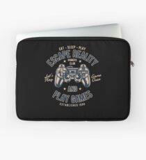 Escape Reality Play Games Retro Vintage Distressed Design Laptop Sleeve