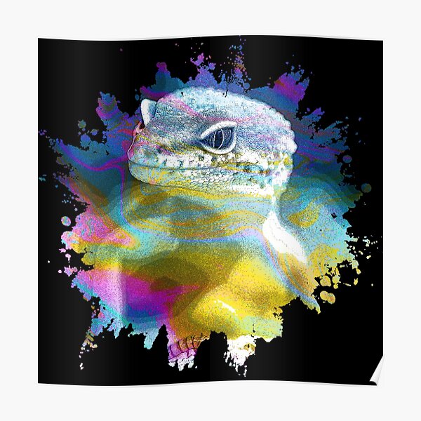 A Leaping Leaf-Tailed Gecko Canvas Picture Poster Art 