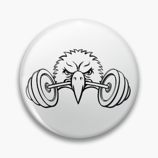 Item preview, Motivational design for gym owners expressing an eagle carrying weights designed and sold by eventdesign77.