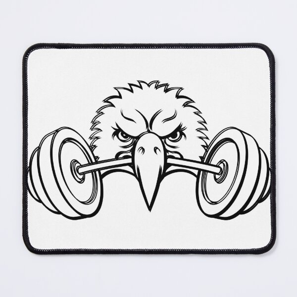 Item preview, Motivational design for gym owners expressing an eagle carrying weights designed and sold by eventdesign77.