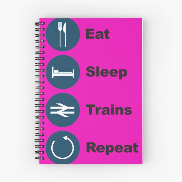 Item preview, Eat, Sleep, Trains, Repeat - Rail Nutter!  T-Shirt designed and sold by VivieFleischer.