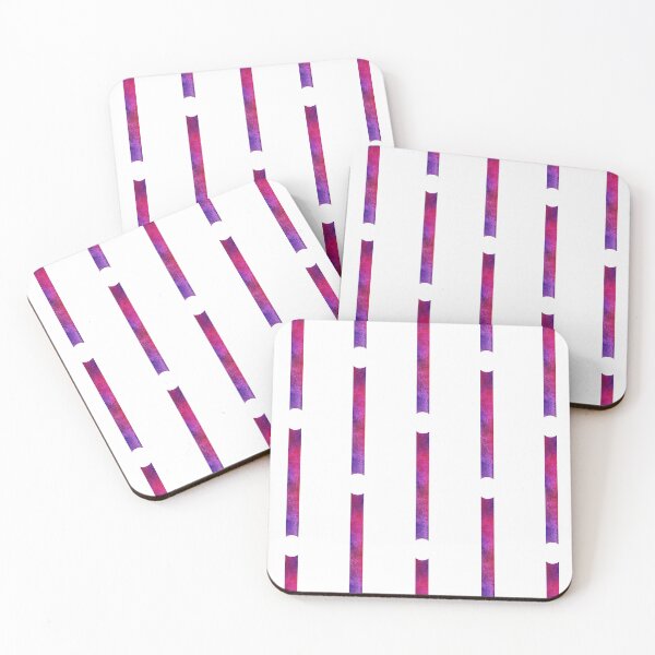 Item preview, White and purple vertical striped designed and sold by lausn.