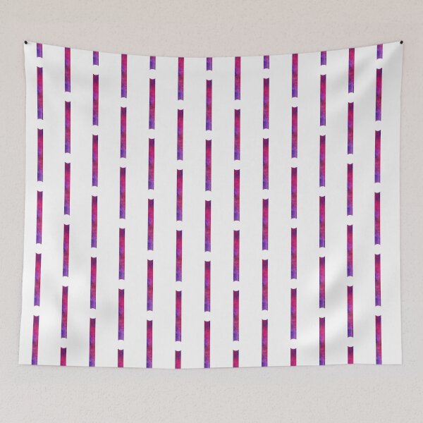 Aperçu de l'œuvre Rayures verticales blanches et violettes créée et vendue par lausn.