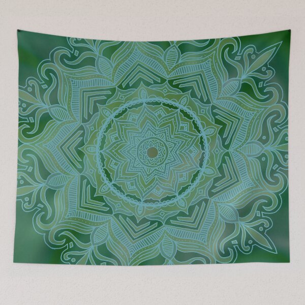 Item preview, Green Swirl mandala  designed and sold by Jacob Thomas.