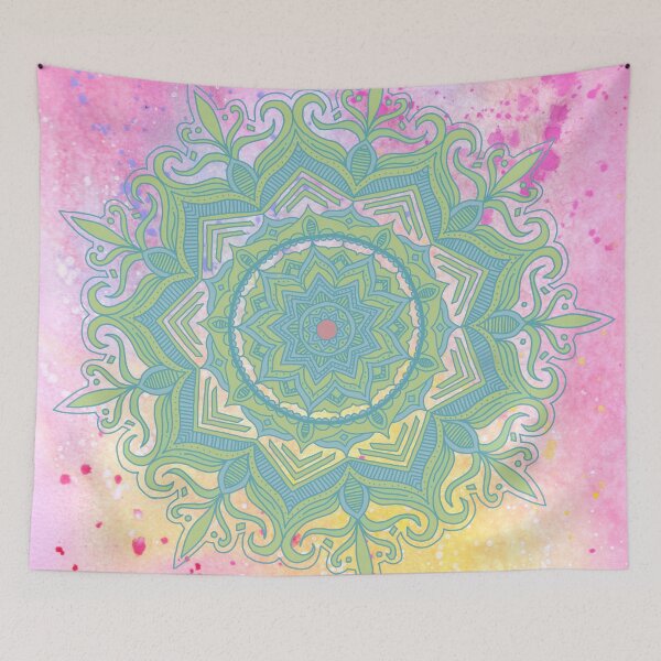 Item preview, pink splash mandala designed and sold by Jacob Thomas.