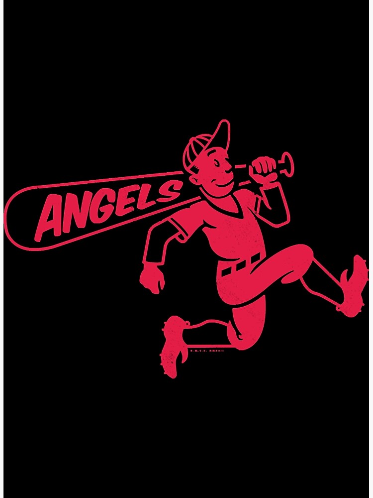 Youth Red Los Angeles Angels Wordmark Baseball T-Shirt