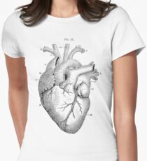 Anatomisches Herz Tailliertes T-Shirt für Frauen