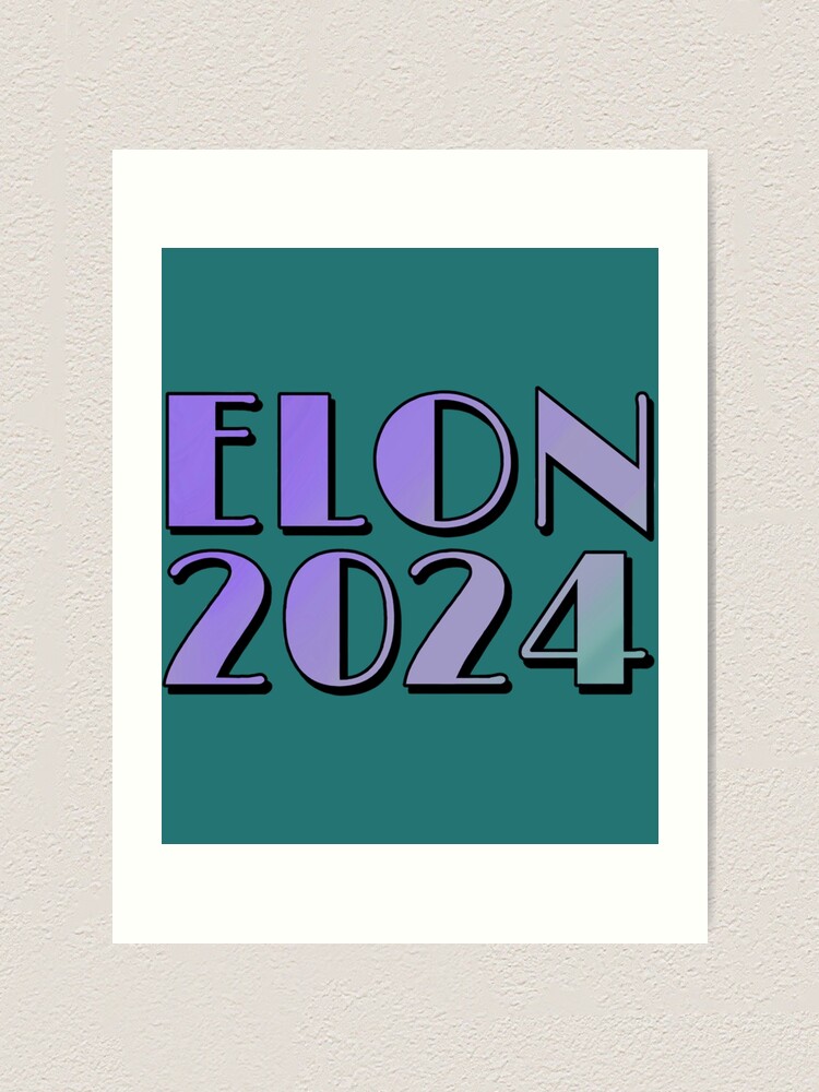 "Purple Elon 2024 Logo " Art Print for Sale by Redbubble