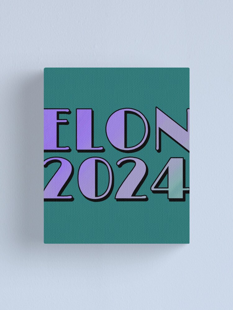 "Purple Elon 2024 Logo " Canvas Print for Sale by