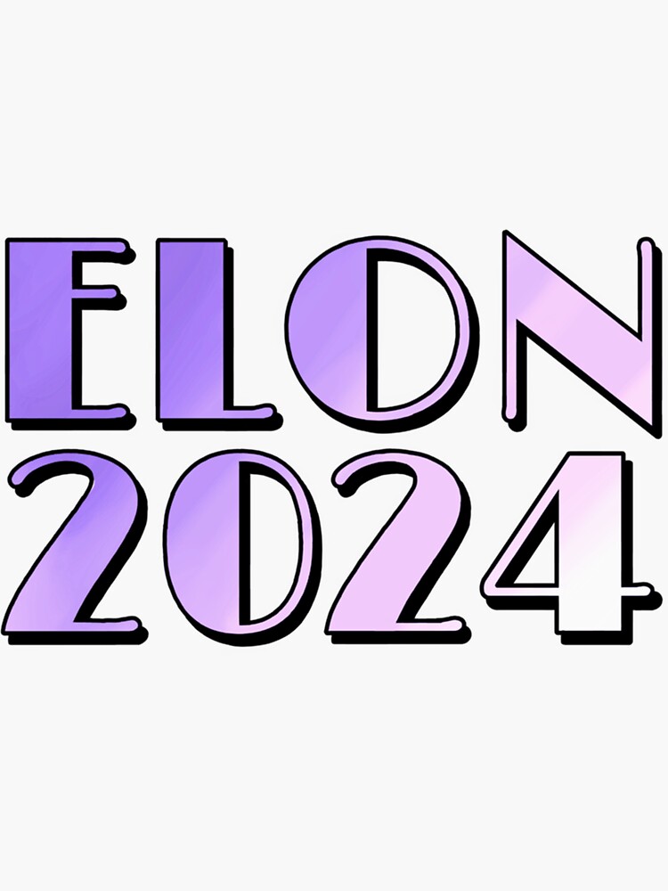 "Purple Elon 2024 Logo " Sticker for Sale by Redbubble