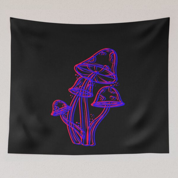 Item preview, Mushrooms Anaglyph 3D style designed and sold by CreativeArts Studio.