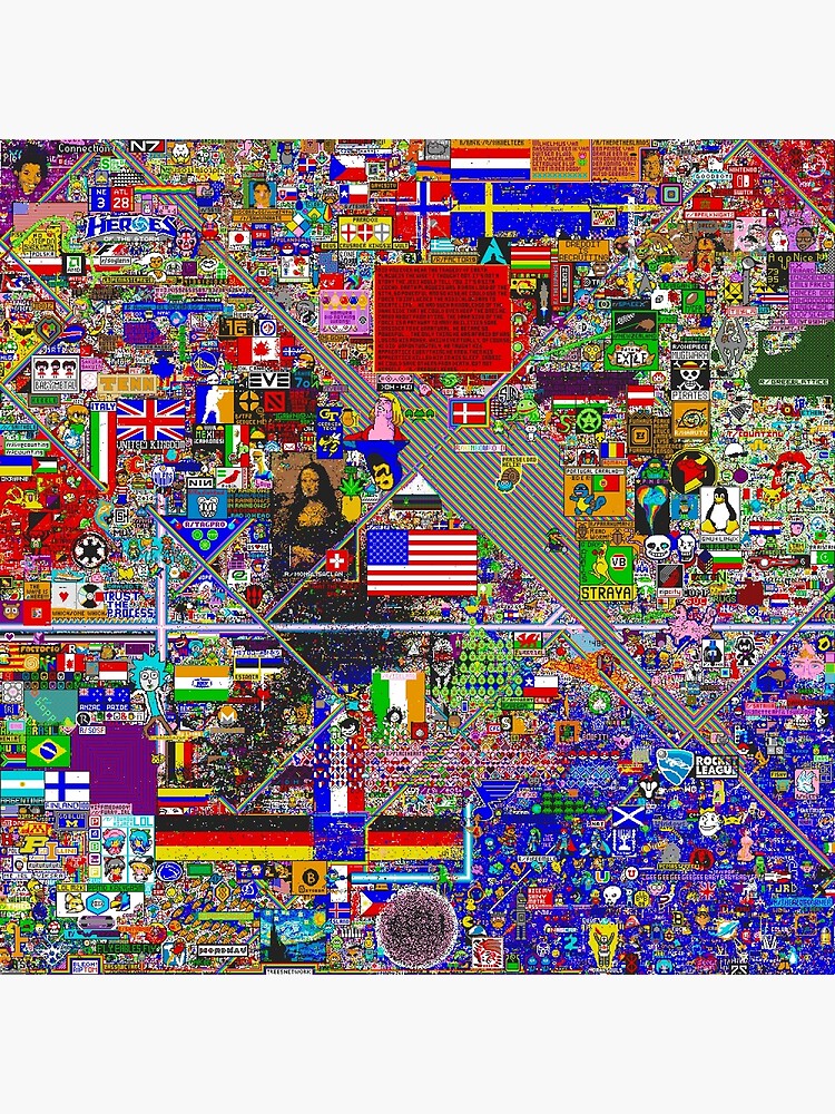 Reddit /r/Place 12K resolution (36 hours) Poster for Sale by