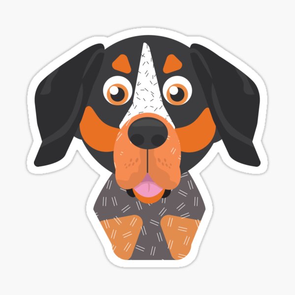 Item preview, Geometric Bluetick Coonhound designed and sold by Matt Schiavone.
