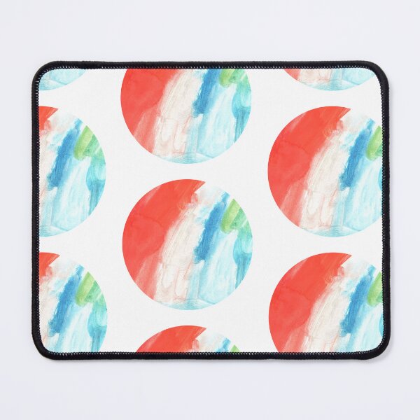 Item preview, red blue white watercolor circle pattern designed and sold by lausn.