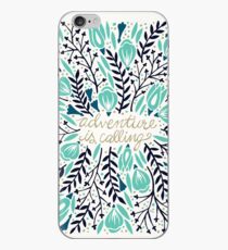 Adventure is Calling – Navy & Mint Palette iPhone Case