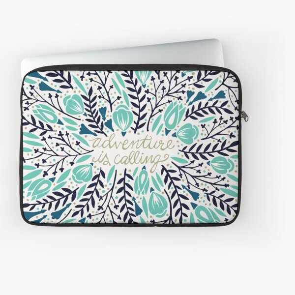 Adventure is Calling – Navy & Mint Palette Laptop Sleeve
