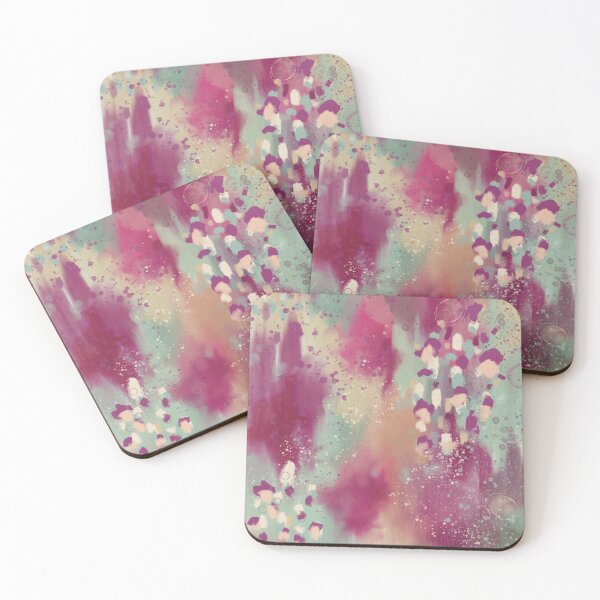 Item preview, Pink green abstract painting  designed and sold by vianahline.