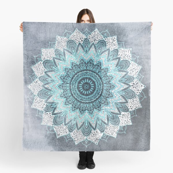 BOHOCHIC MANDALA IN BLUE Scarf