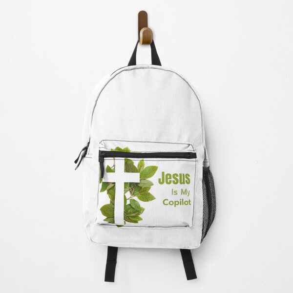 Item preview, Jesus is my copilot green cross nature tree leaf handmade love christian quote gift designed and sold by Ramesh ⭐⭐⭐⭐⭐.