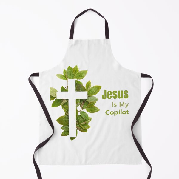 Item preview, Jesus is my copilot green cross nature tree leaf handmade love christian quote gift designed and sold by Ramesh ⭐⭐⭐⭐⭐.