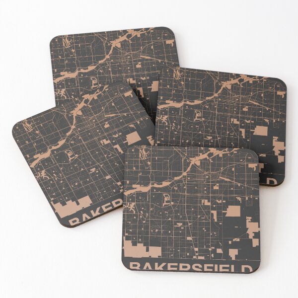 Item preview, Bakersfield Chocolate color Map Art California USA designed and sold by EpicMaps.
